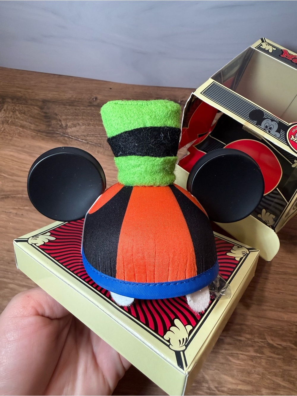 Disney Parks Mouseketeer Mini Goofy Ear Hat Collectible Keychain Hair Clip NIB